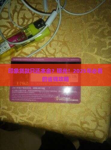 印象贷款只还本金怎么操作