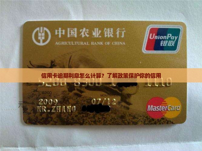信用卡逾期利息怎么计算？了解政策保护你的信用
