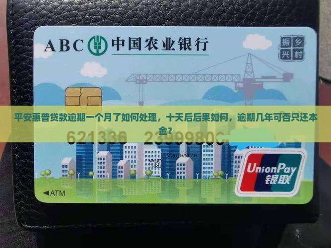 平安惠普贷款逾期一个月了如何处理，十天后后果如何，逾期几年可否只还本金？