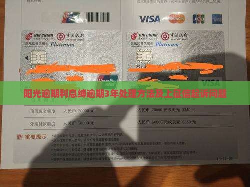 阳光逾期利息缚逾期3年处理方法及上征信起诉问题