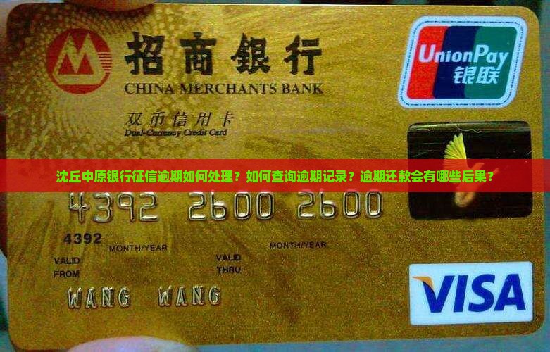 沈丘中原银行征信逾期如何处理？如何查询逾期记录？逾期还款会有哪些后果？