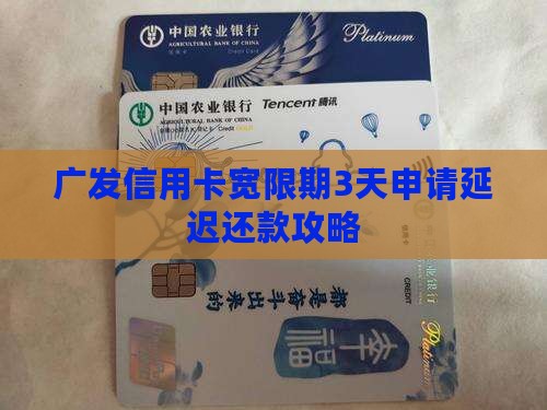 广发信用卡宽限期3天申请延迟还款攻略