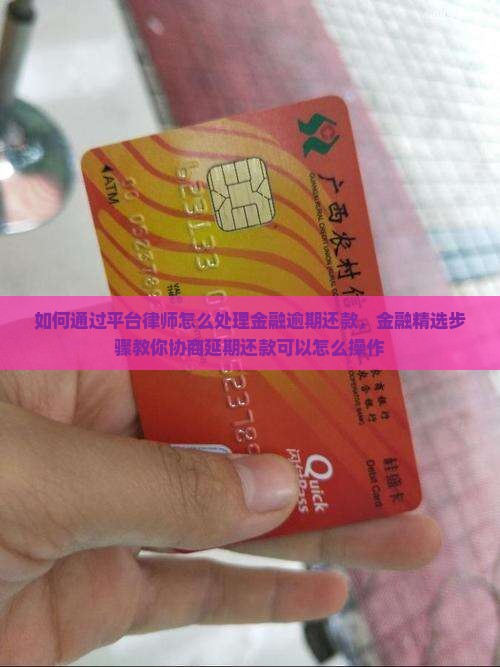 如何通过平台律师怎么处理金融逾期还款，金融精选步骤教你协商延期还款可以怎么操作