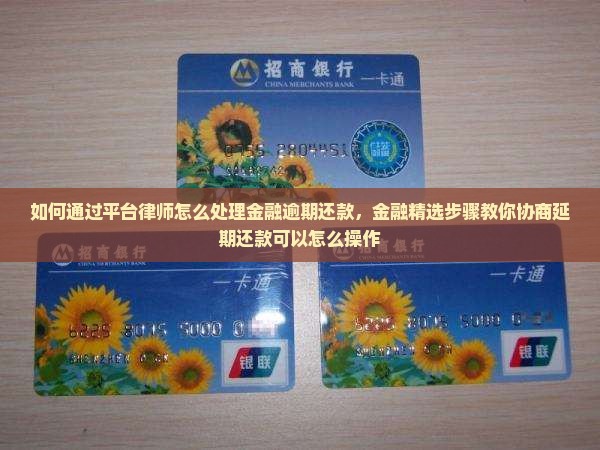 如何通过平台律师怎么处理金融逾期还款，金融精选步骤教你协商延期还款可以怎么操作