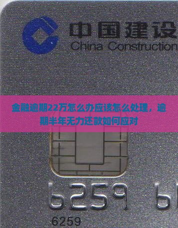 金融逾期22万怎么办应该怎么处理，逾期半年无力还款如何应对