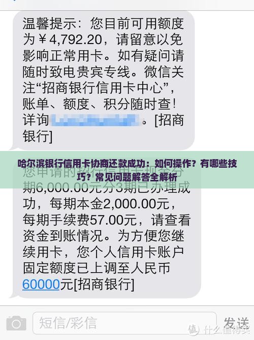 哈尔滨银行信用卡协商还款成功：如何操作？有哪些技巧？常见问题解答全解析