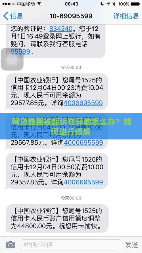 网贷逾期被起诉在异地怎么办？如何进行调解