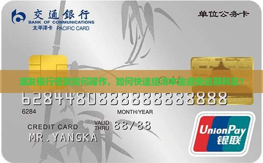 浦发银行借款如何操作，如何快速结清本金避免逾期利息？