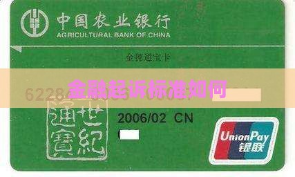 金融起诉标准如何