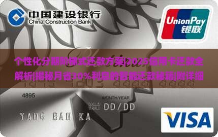 个性化分期阶梯式还款方案
