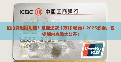 拍拍贷逾期延期还款