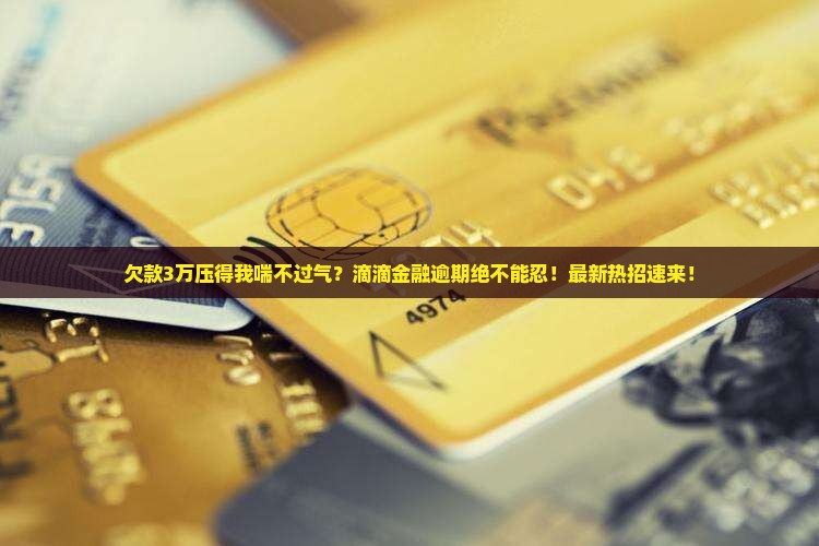 滴滴金融欠款3万怎么办