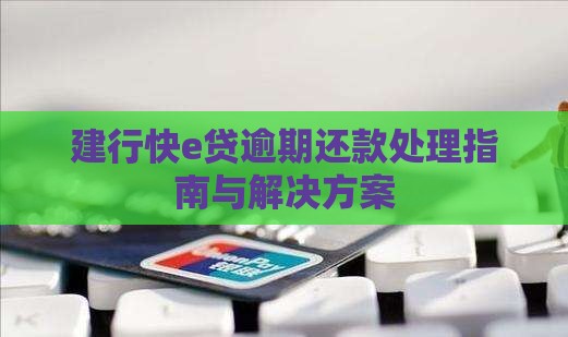 建行快e贷逾期还款处理指南与解决方案