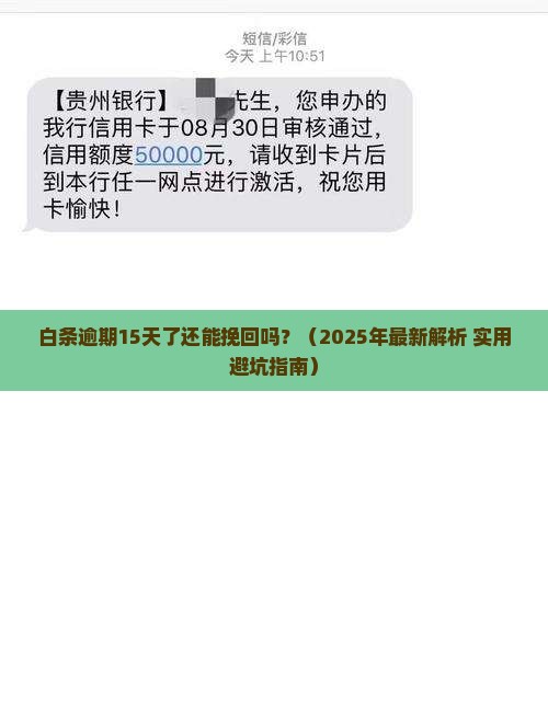 白条逾期15天能补救吗