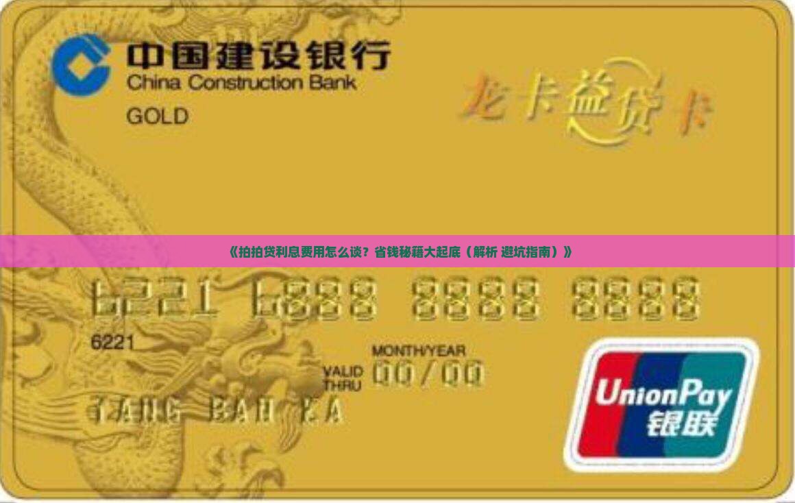 怎么协商减免利息拍拍贷费用