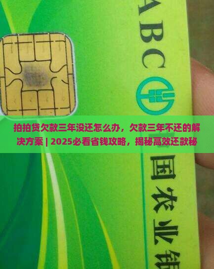 拍拍贷欠款三年没还怎么办