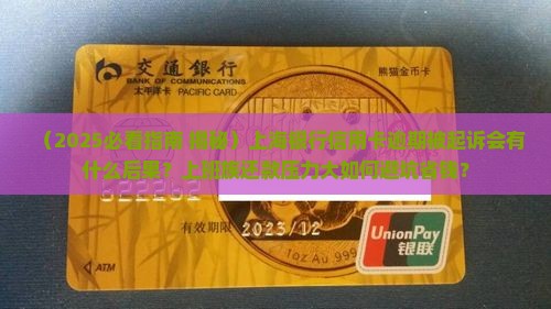 上海银行信用卡逾期后起诉的法律后果