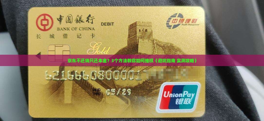 京东不还钱只还本金怎么办
