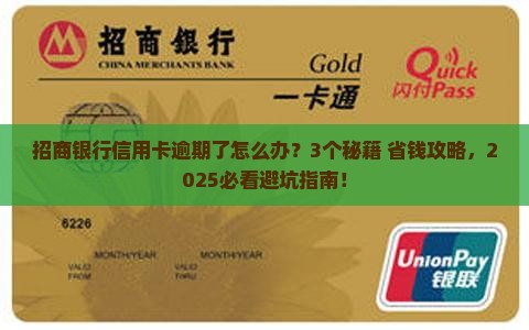 招商银行信用卡逾期该如何应对