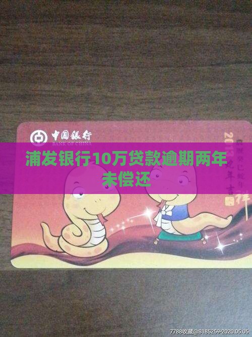 浦发银行10万贷款逾期两年未偿还