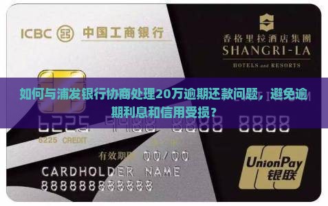 如何与浦发银行协商处理20万逾期还款问题，避免逾期利息和信用受损？