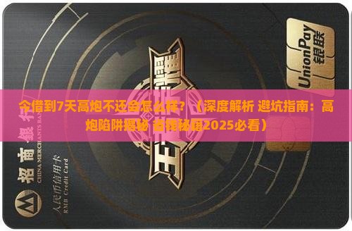 今借到7天高炮不还会怎么样
