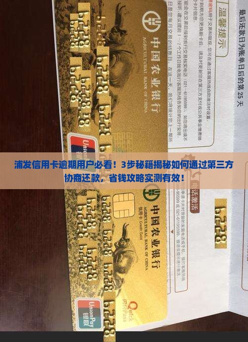 浦发信用卡逾期如何通过第三方协商还款