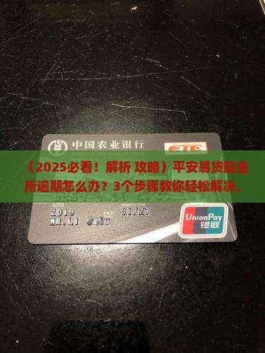 平安易贷陆金所逾期如何处理