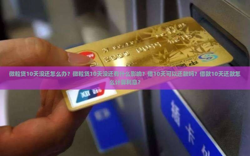 微粒贷10天没还怎么办