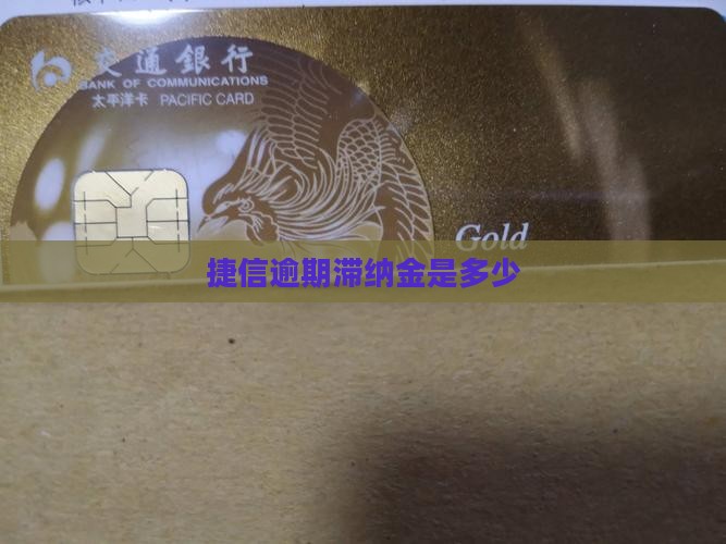 捷信现金贷逾期滞纳金是多少