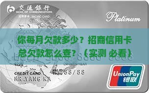 招商信用卡总欠款金额如何查询