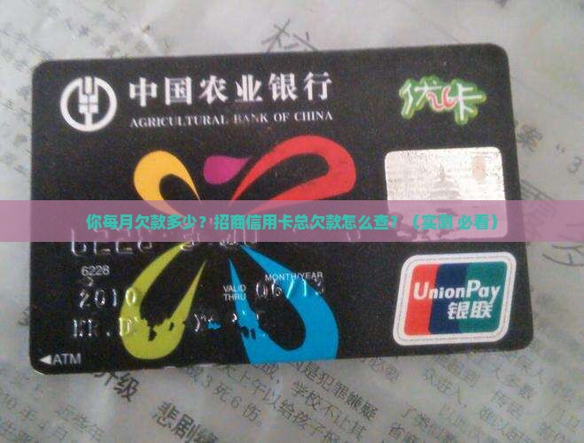 招商信用卡总欠款金额如何查询