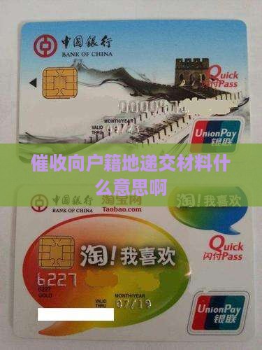 催收向户籍地递交材料什么意思