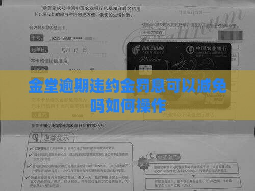 金堂逾期违约金罚息可以减免吗如何操作