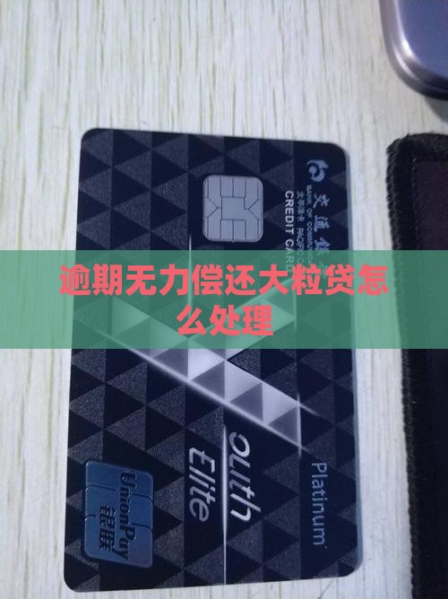 大粒贷逾期无力偿还怎么办