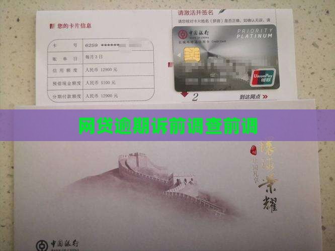 快贷逾期诉前调查