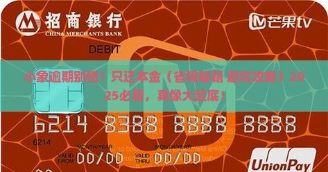 小象逾期了只还本金 小象逾期了只还本金