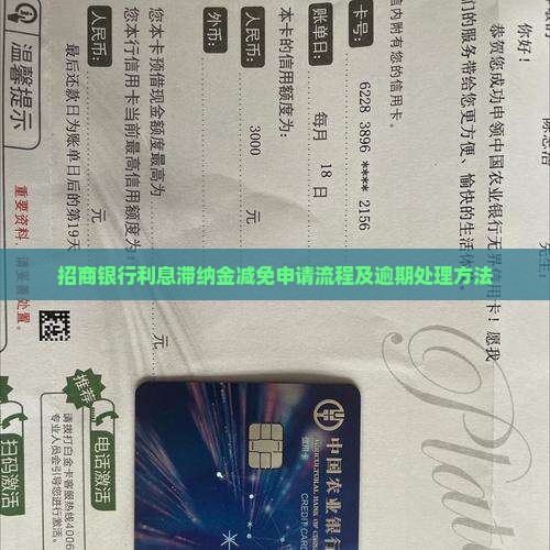 招商银行利息滞纳金减免申请方法