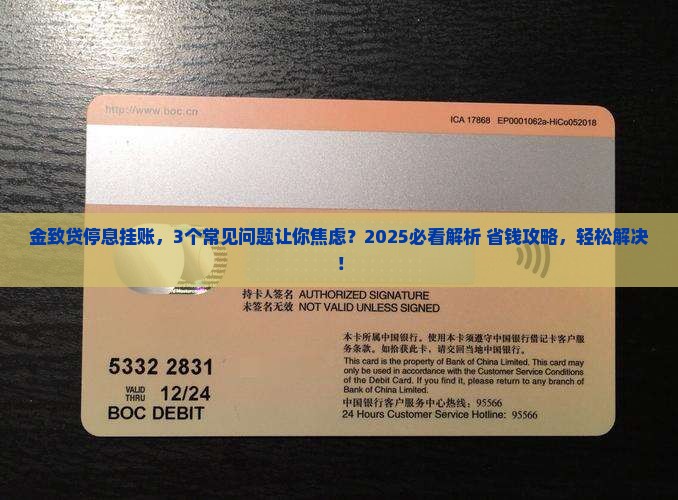 金致贷停息挂账相关问题解答