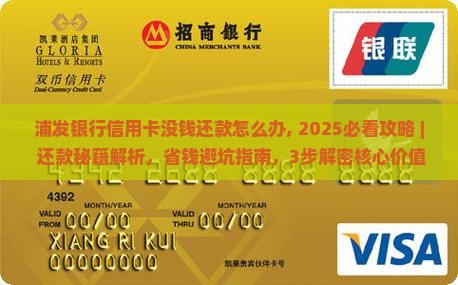 浦发银行信用卡没钱还款怎么办