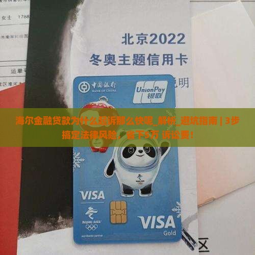 海尔金融贷款为什么起诉那么快呢
