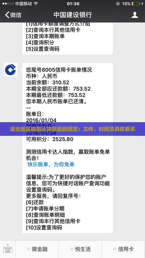 湖北地区提前还贷款最新规定