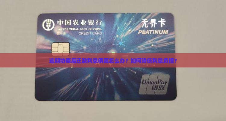 逾期协商后还款利息很高怎么办