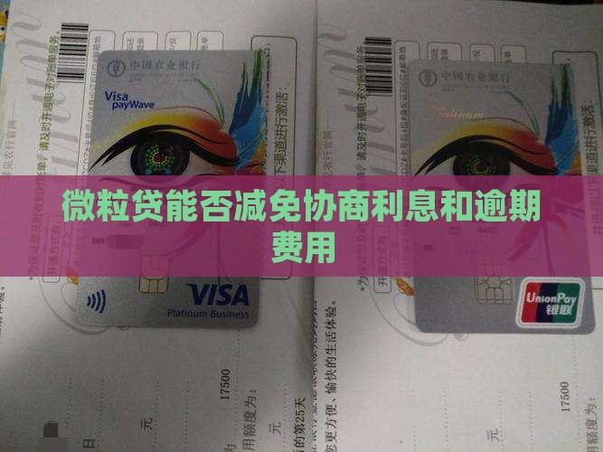 微粒贷能否减免协商