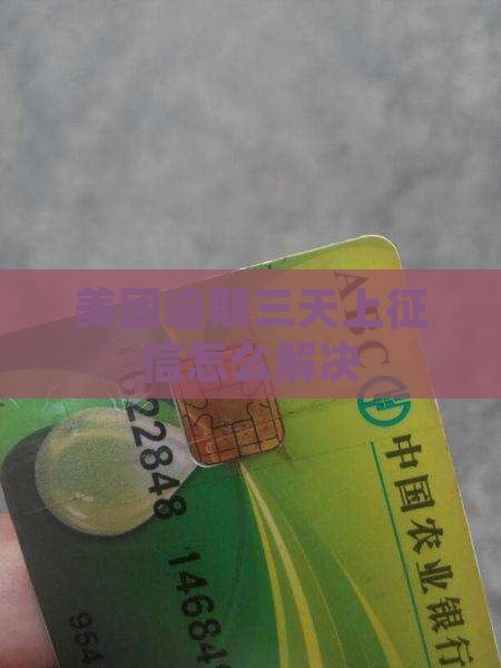 美团逾期三天上征信怎样解决
