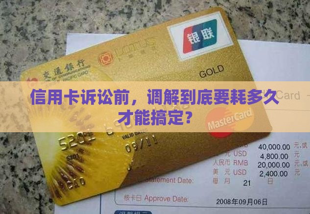 信用卡起诉前调解时间多久合理