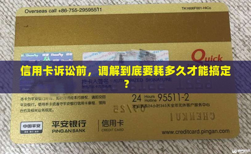 信用卡起诉前调解时间多久合理