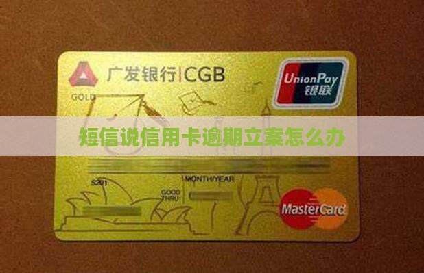 短信说信用卡逾期立案怎么办