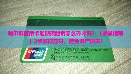 哈尔滨信用卡逾期被起诉怎么办才好
