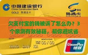 欠支付宝的钱被诉了怎么办